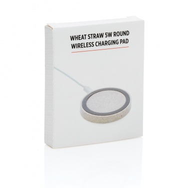 Logotrade promotional items photo of: Wheat Straw 5W round wireless charging pad